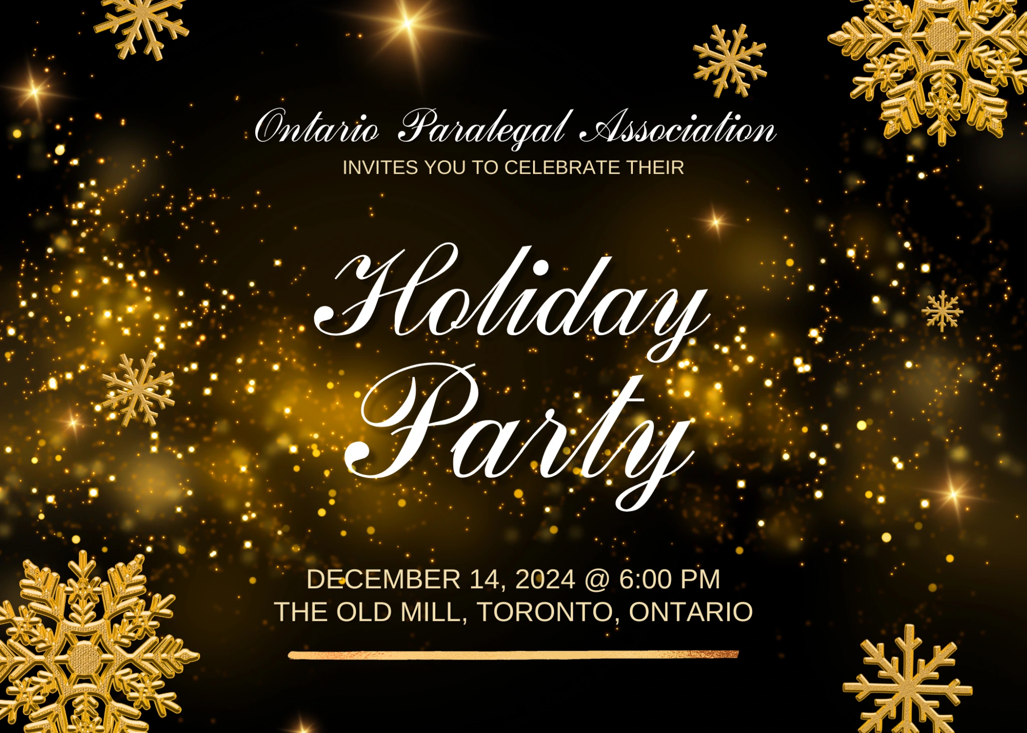 2024 OPA Holiday Party: Free, Sponsored Dinner and Professional Networking Event